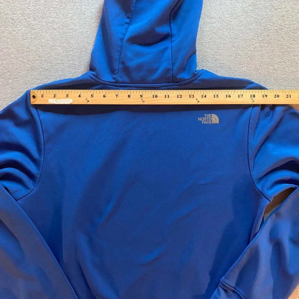 The North Face Mens Blue Pullover Hoodie Logo Fleece Sweatshirt CN3K Size M